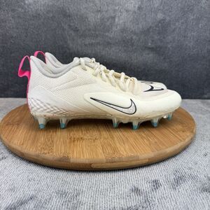 Nike Mens Alpha Huarache 8 Pro Size 5 Soccer Lacrosse White Cleats Boots Sneaker